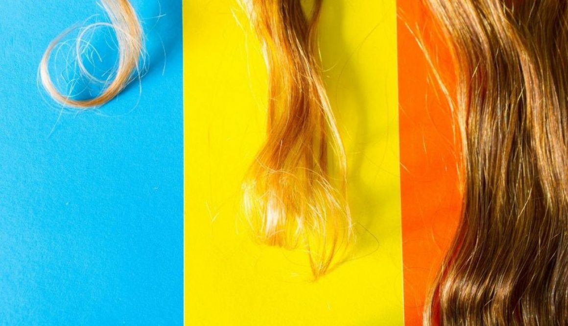 blonde hair on the rainbow color table