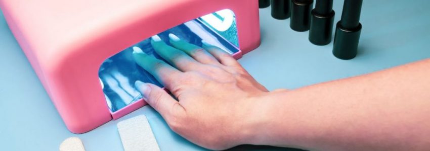a hand on process of gel polish