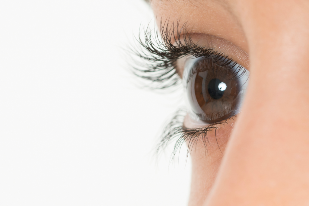 A woman's eyelashes fell out, and it took six weeks for them to grow back, but they were long and thick.