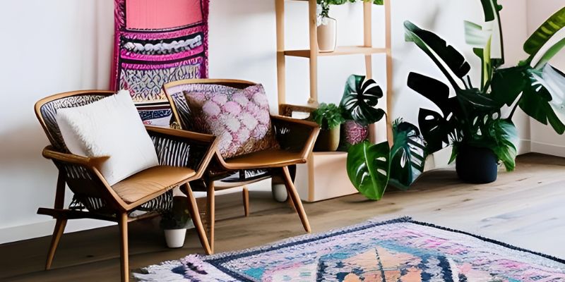 A free-spirited vibe with bohemian elements