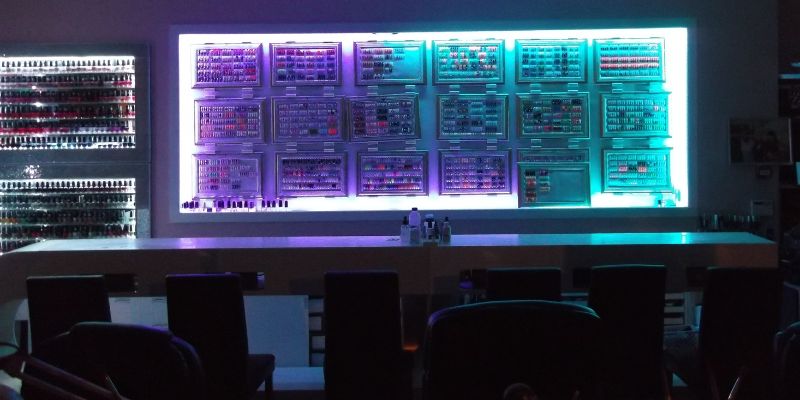 For the gamers at heart, design a nail salon that pays homage to retro video games.