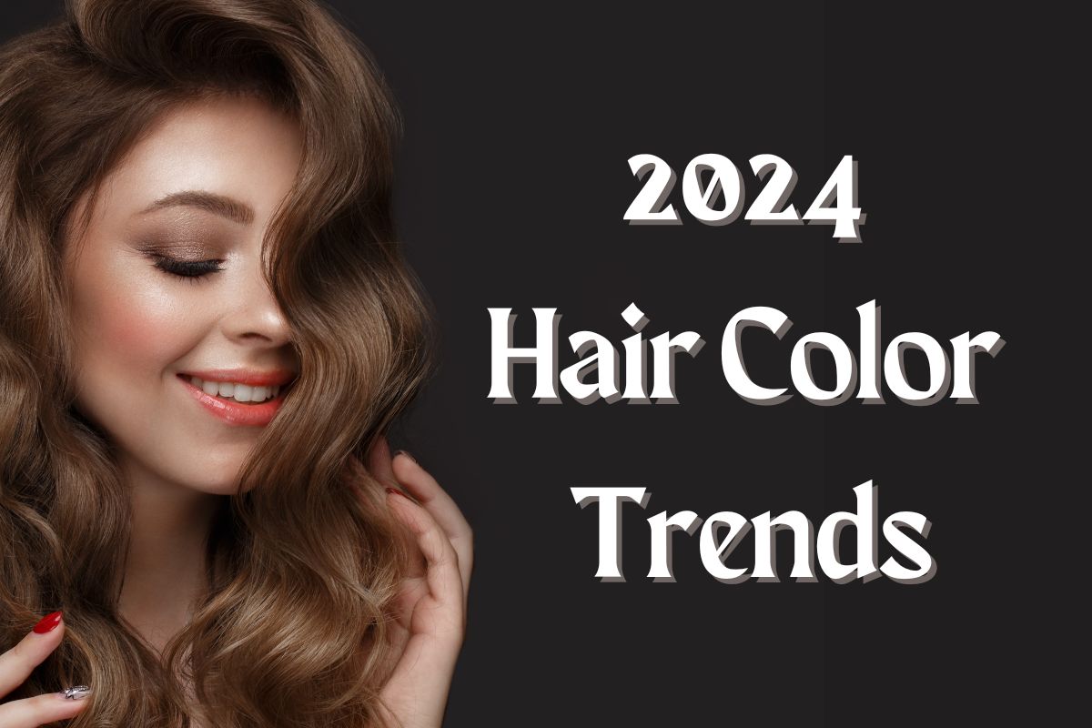 The woman is happy to have an extraordinary 2024 hair color trend.