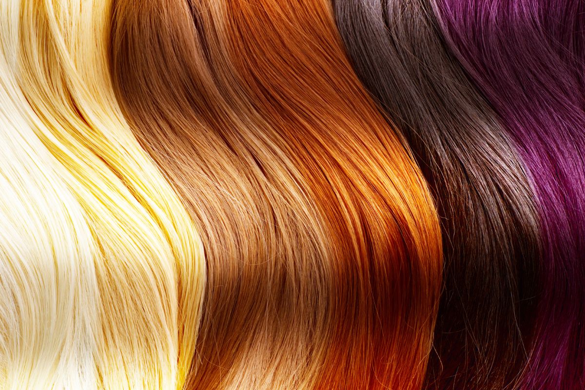 A hair color chart that suits the skin tone.